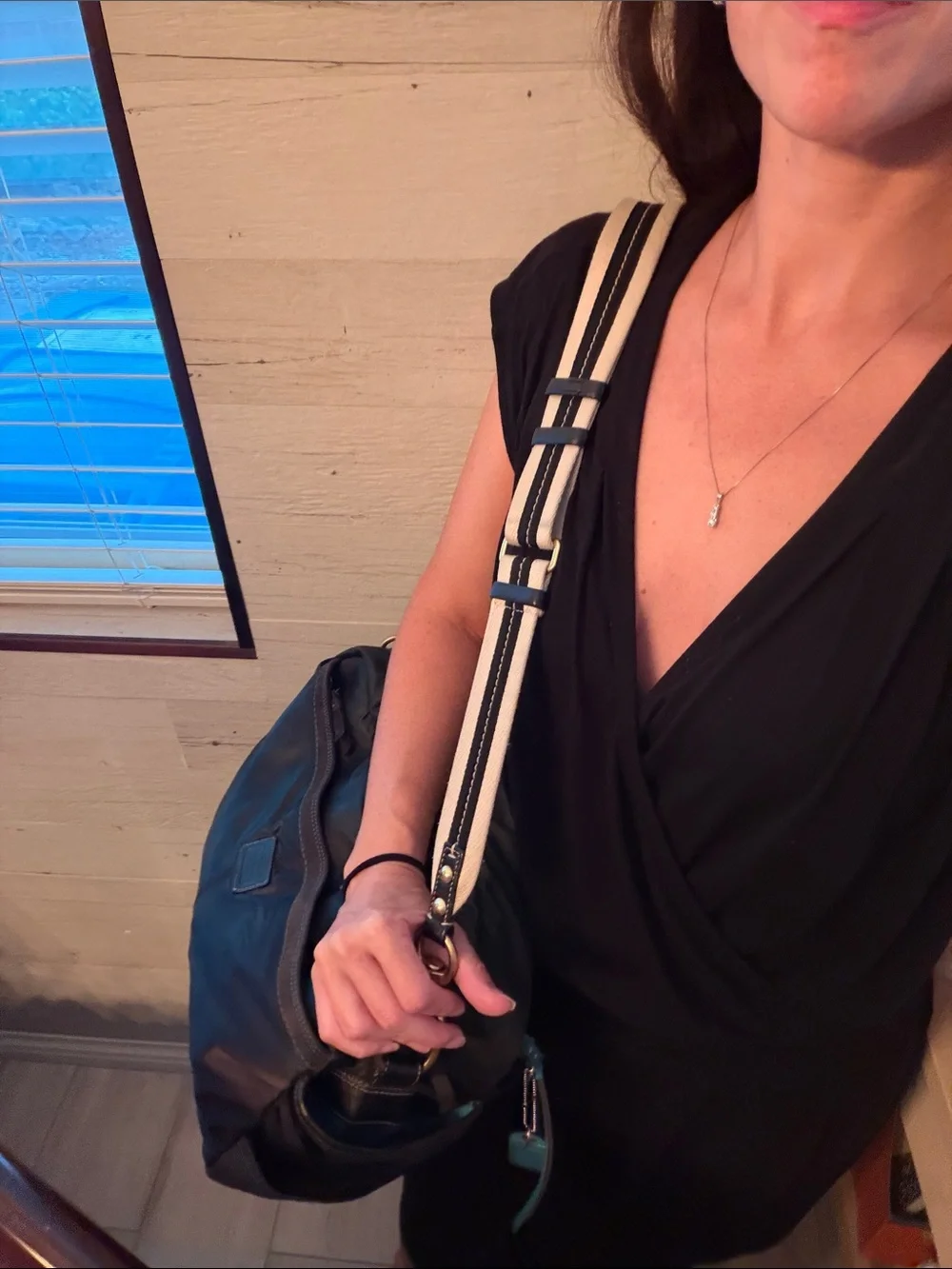 Coach 2005 Vintage Leatherware Nylon Crossbody Baby Bag with Suede Trim
